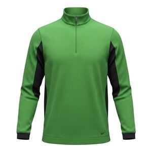 Nike Pullover Sz XL Green Black Textured Thermal Long Sleeve 1/4 Zip Gorpcore